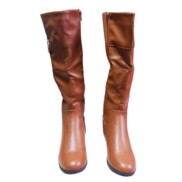 NWOT NAUTICA WOMEN COGNAC KNEE HIGH BOOTS SIZE 7 - Picture 2 of 10